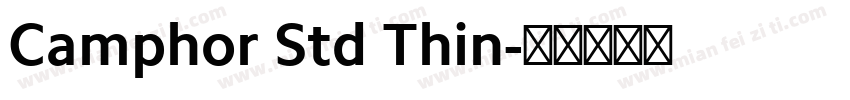Camphor Std Thin字体转换
